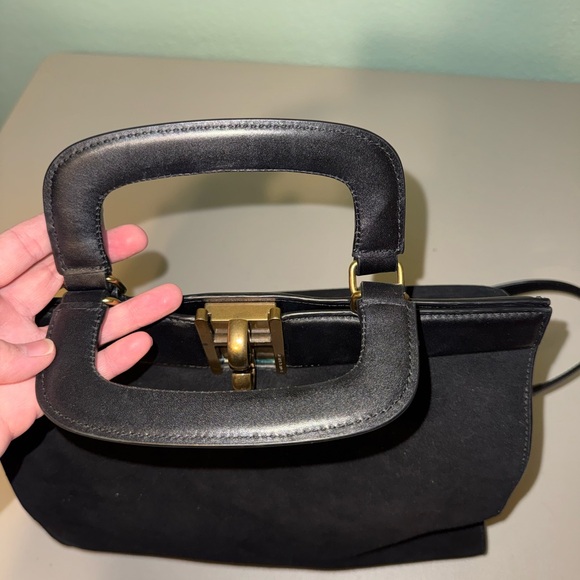 Henri Bendel Suede Black Handbag - Picture 4 of 6